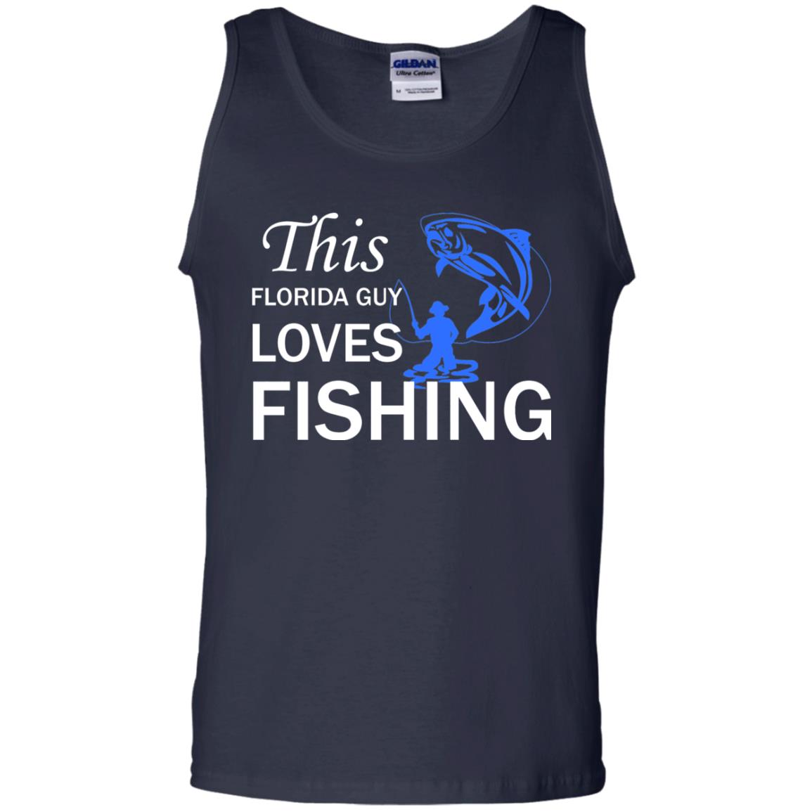 This Florida Guy Love Fishing Fisherman T-shirt Navy