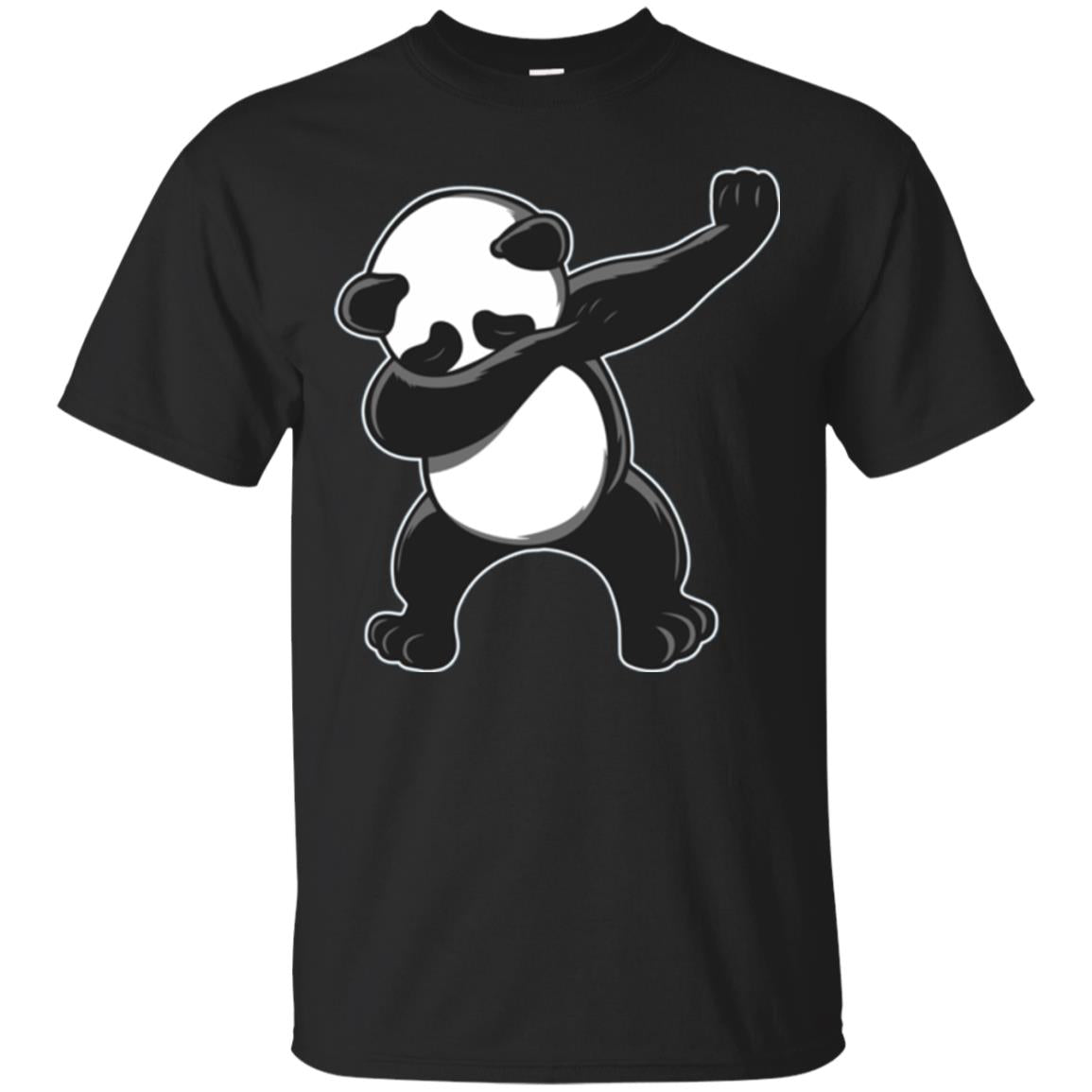 Funny Panda Dab T-shirt Cute Dabbing Panda Black
