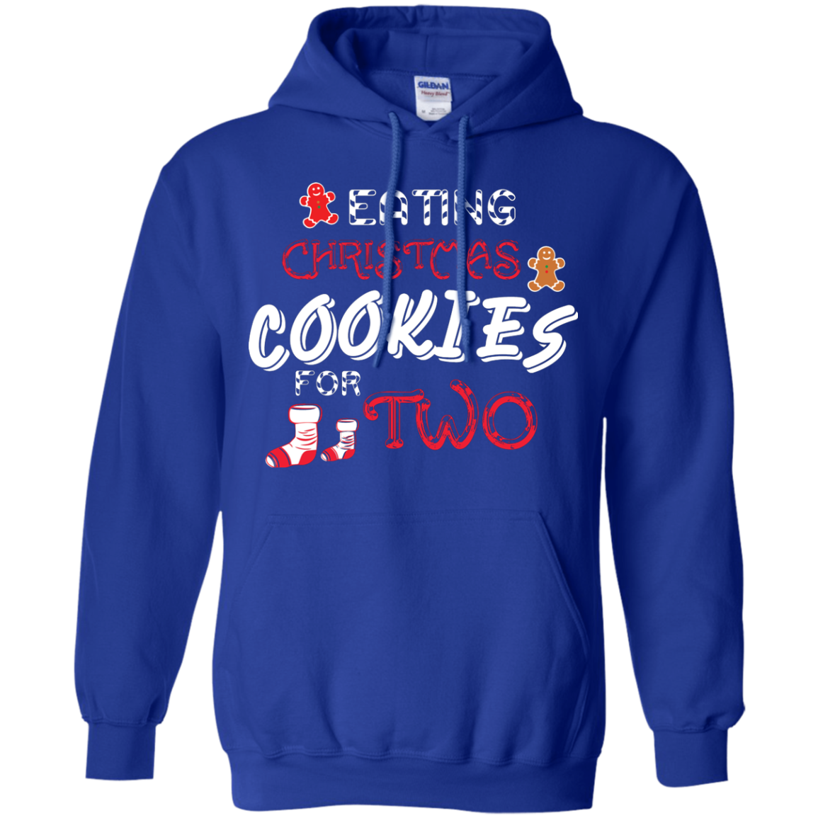 Christmas T-shirt Eating Christmas Cookies For Two Royal
