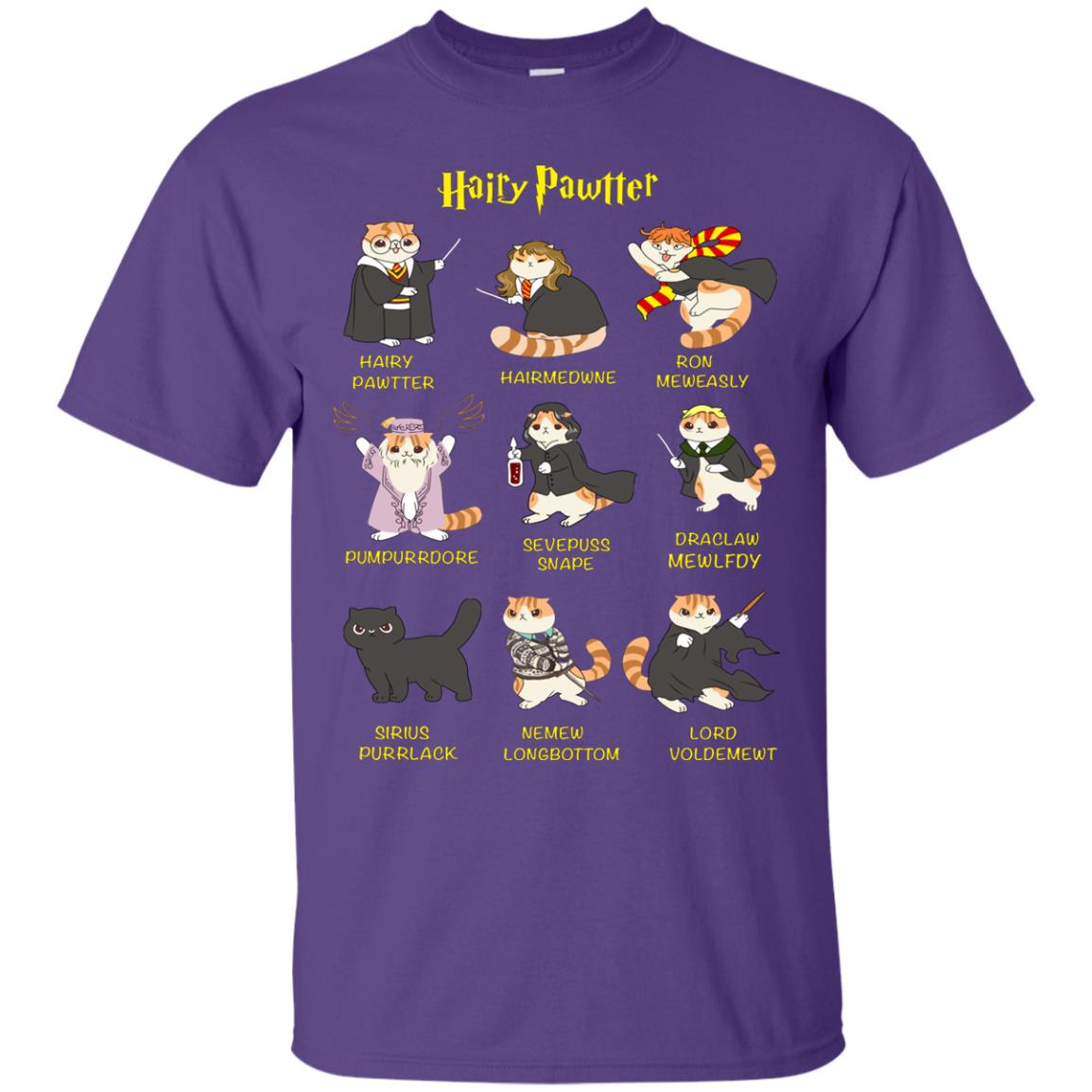 Hairy Pawtter Harry Potter Fan T-shirt Purple