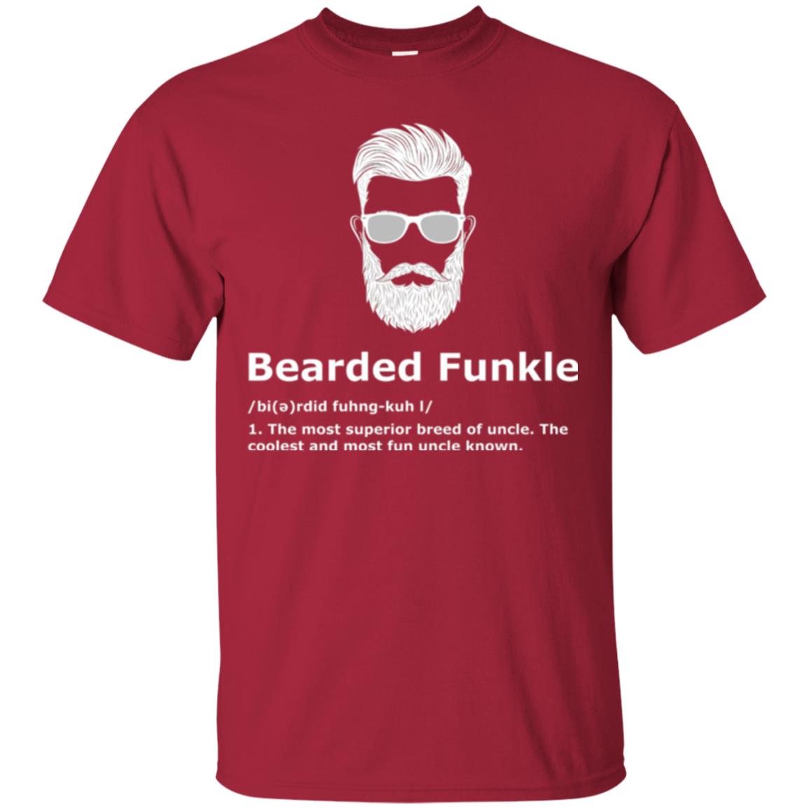 Funny Uncle T-shirt Bearded Funkle Cardinal