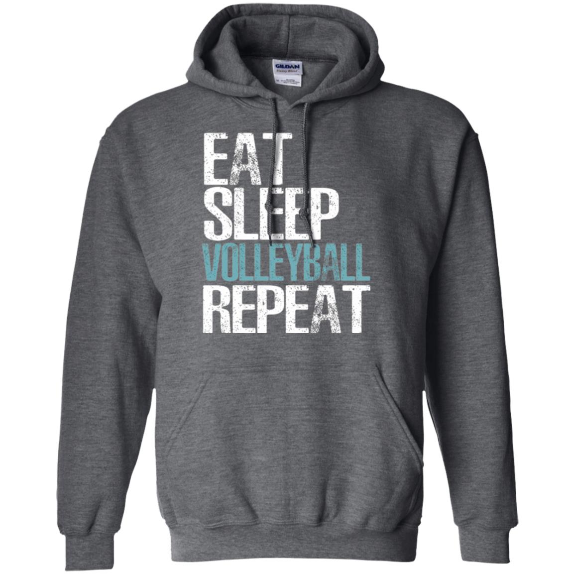 Volleyball T-shirt Eat Sleep Volleyball Repeat Dark Heather