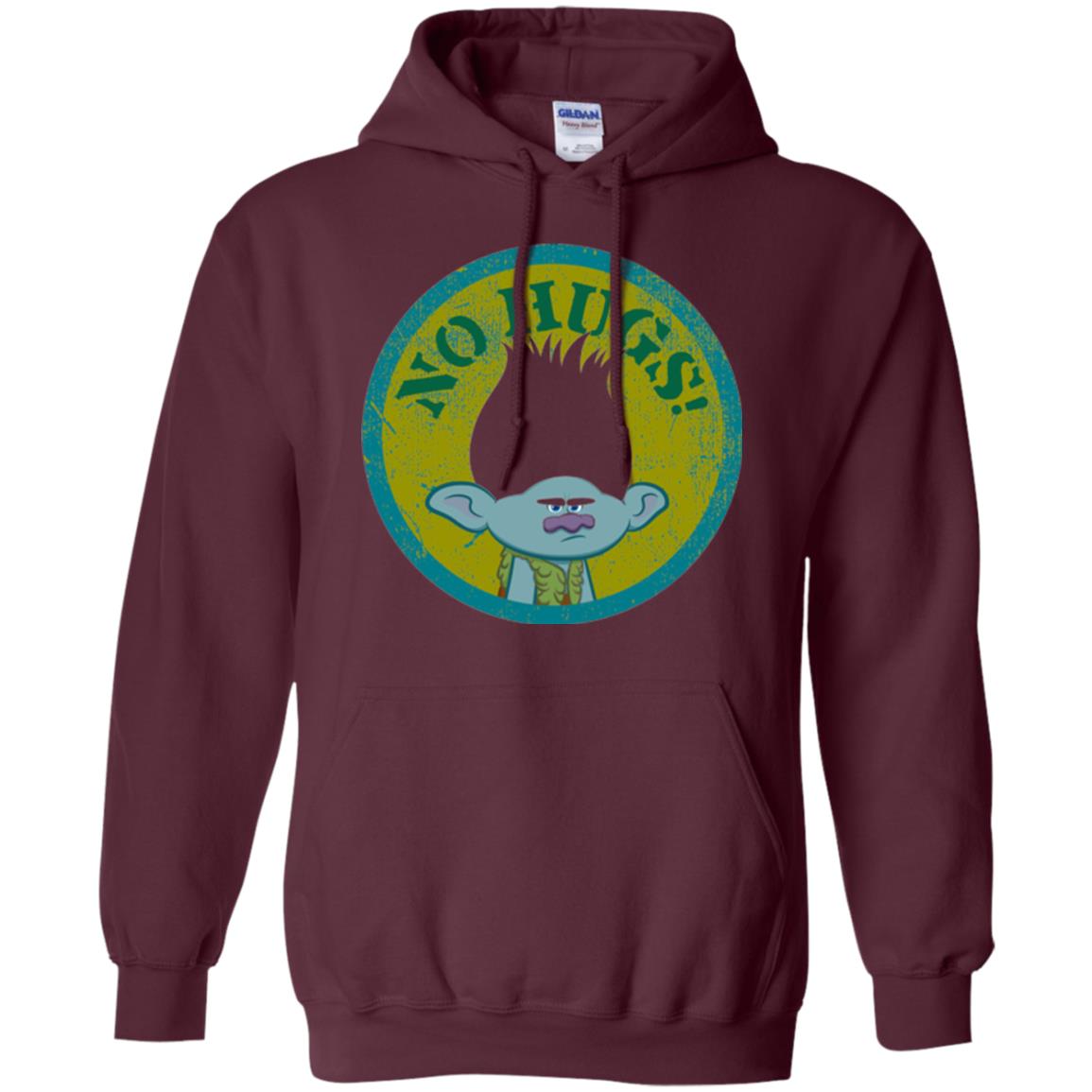 Dream Works_ Trolls No Hugs T-shirt Maroon