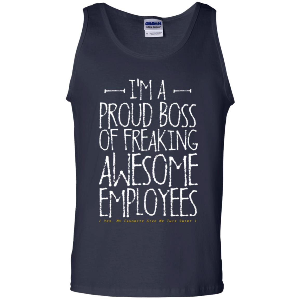 Boss T-shirt I'm A Proud Boss Of Freaking Awesome Employees Navy