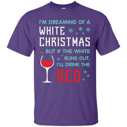 Christmas T-shirt I'm Dreaming Of A White Christmas Purple
