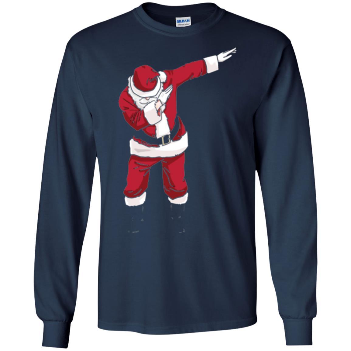 Christmas T-shirt Dabbing Santa Navy