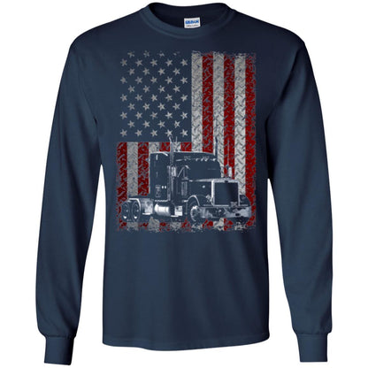 Trucker T-shirt Truck Driver American Flag