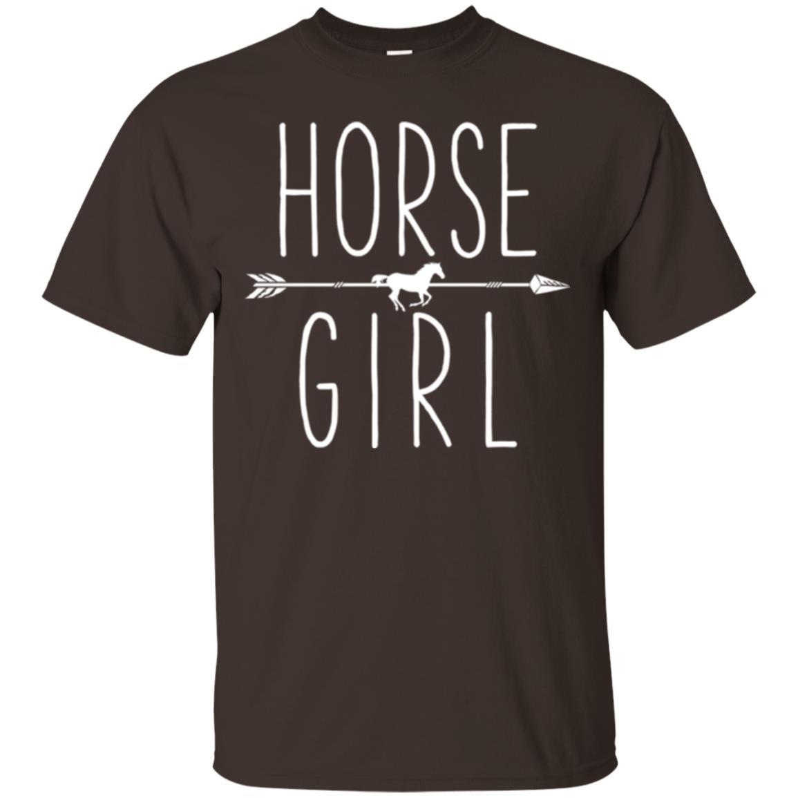 Horse Girl T-shirt I Love My Horses Racing Riding Dark Chocolate