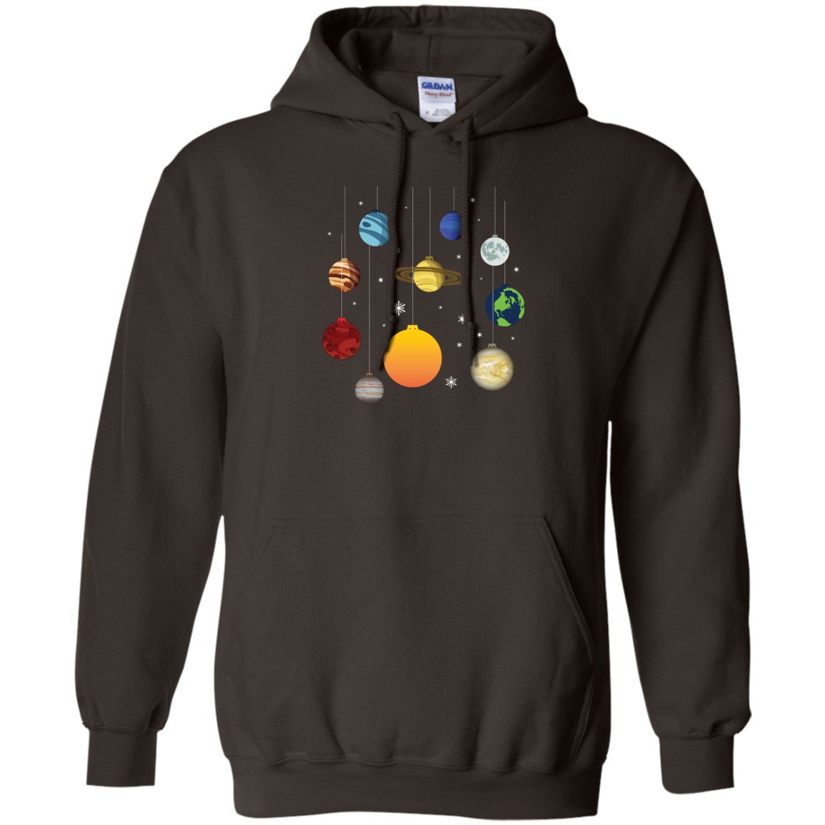 Christmas T-shirt Joy To Universe Christmas Dark Chocolate