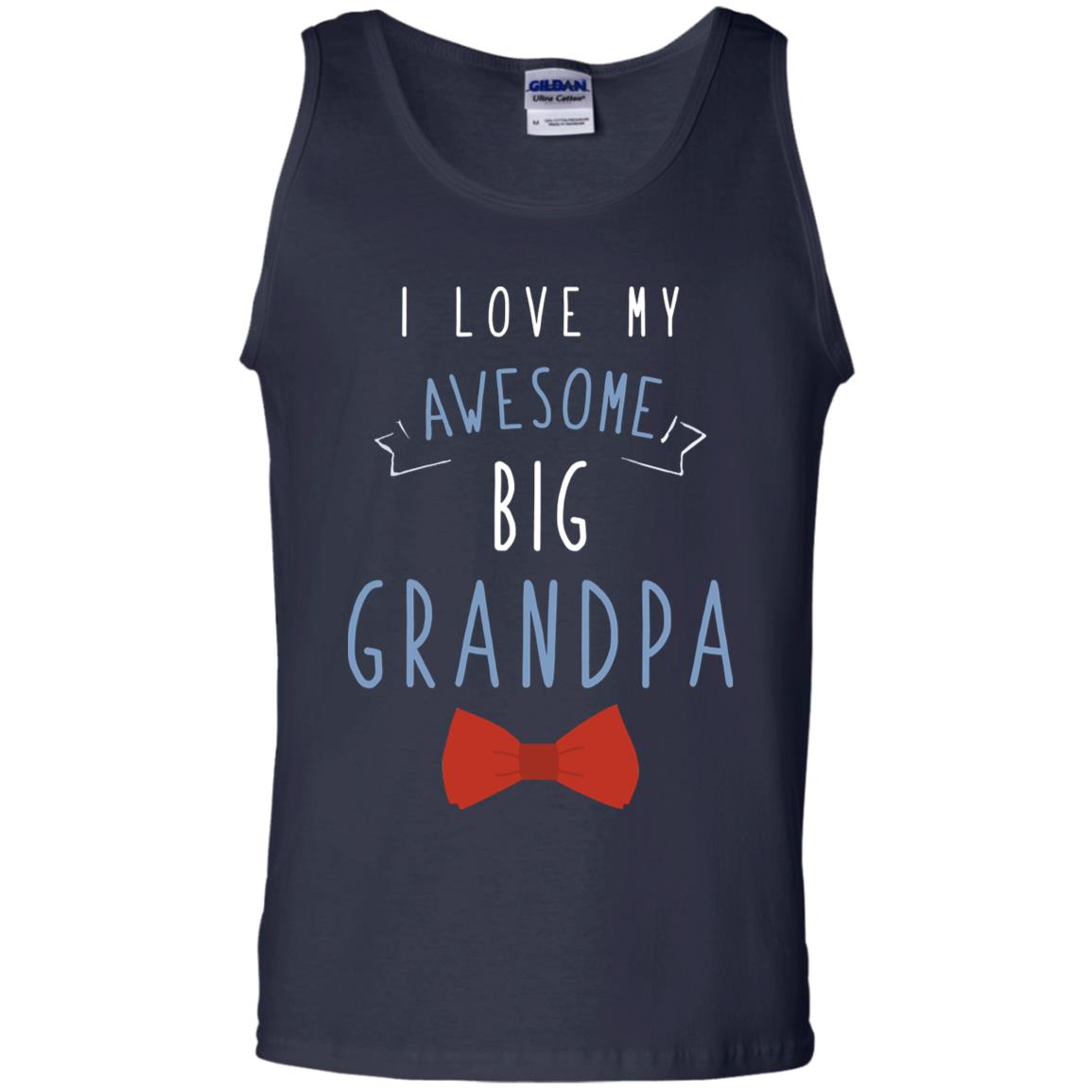 I Love My Awesome Big Grandpa Grandkid Grandson Granddaughter Shirt Navy