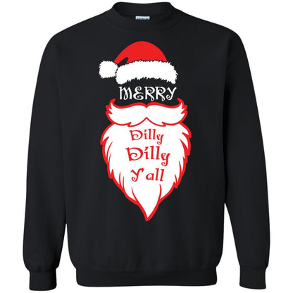 Christmas T-shirt Merry Dilly Dilly Y'all Black