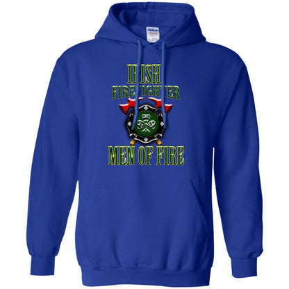Irsh Firefighter Men Of Fire Irish Fireman Gift Shirt Royal