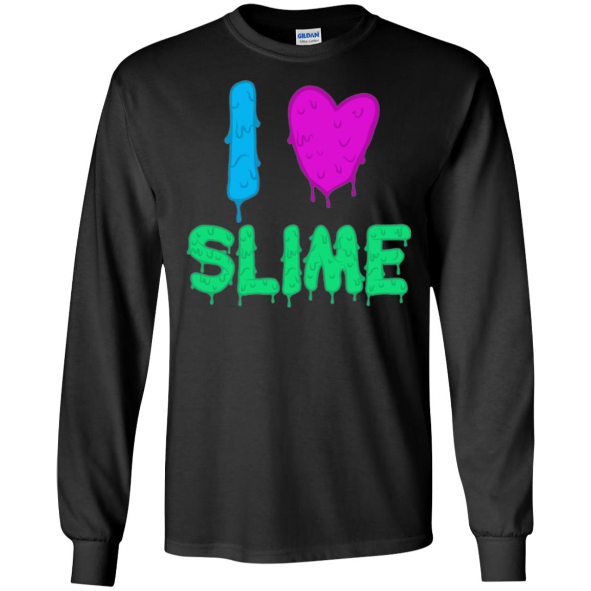 I Love Slime T-shirt Slime Lovers Black