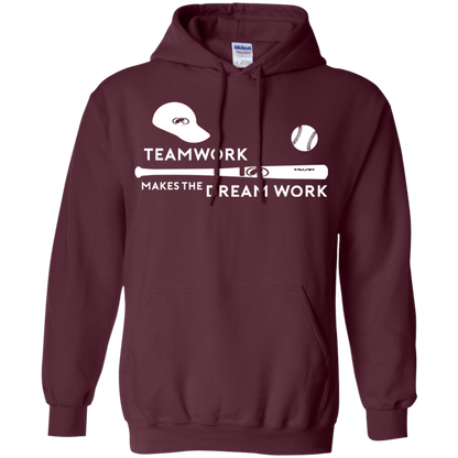 Baseball T-shirt Teamwork Makes The Dream Work Maroon