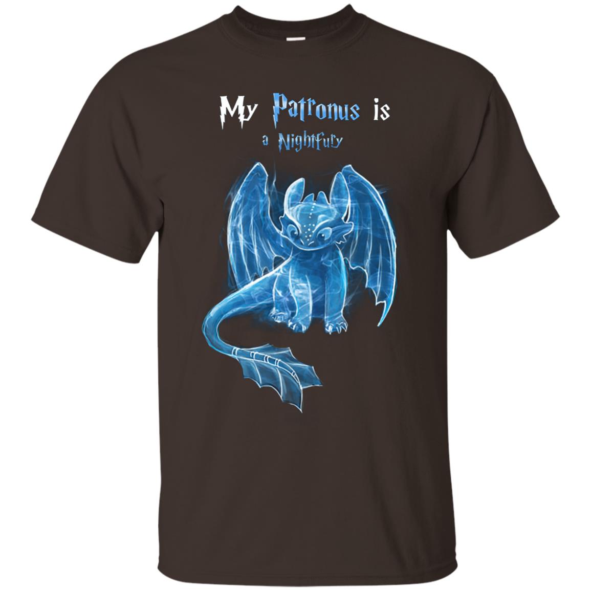 My Patronus Is A Nightfury How To Train Your Dragon T-shirt Dark Chocolate