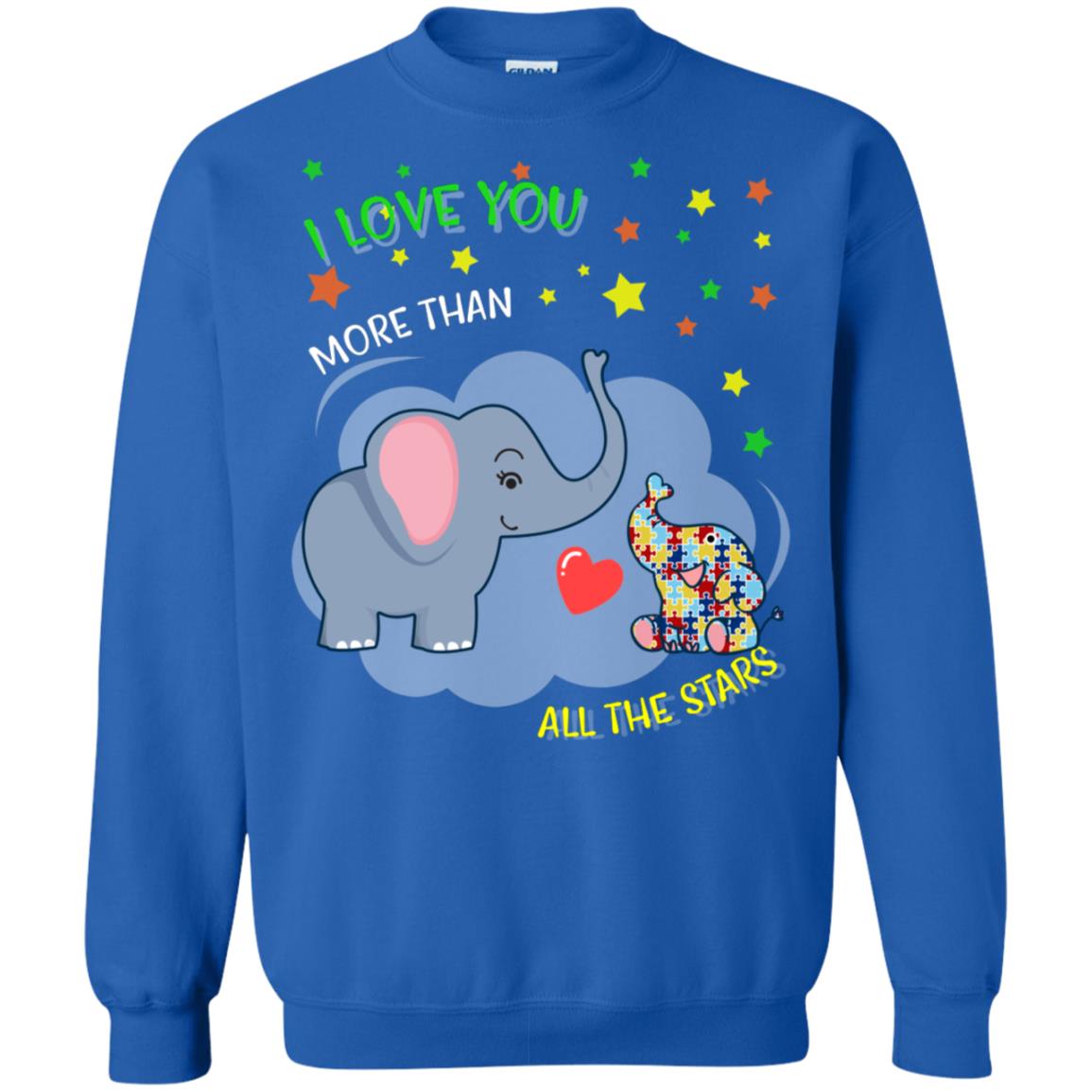 I Love You Morethan All The Stars Autism Awareness Shirt Royal