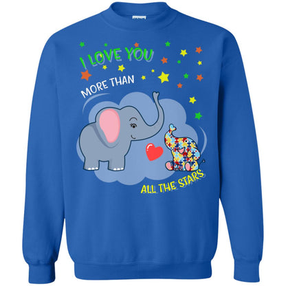 I Love You Morethan All The Stars Autism Awareness Shirt Royal