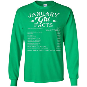 January Girl Facts Facts T-shirtG240 Gildan LS Ultra Cotton T-Shirt