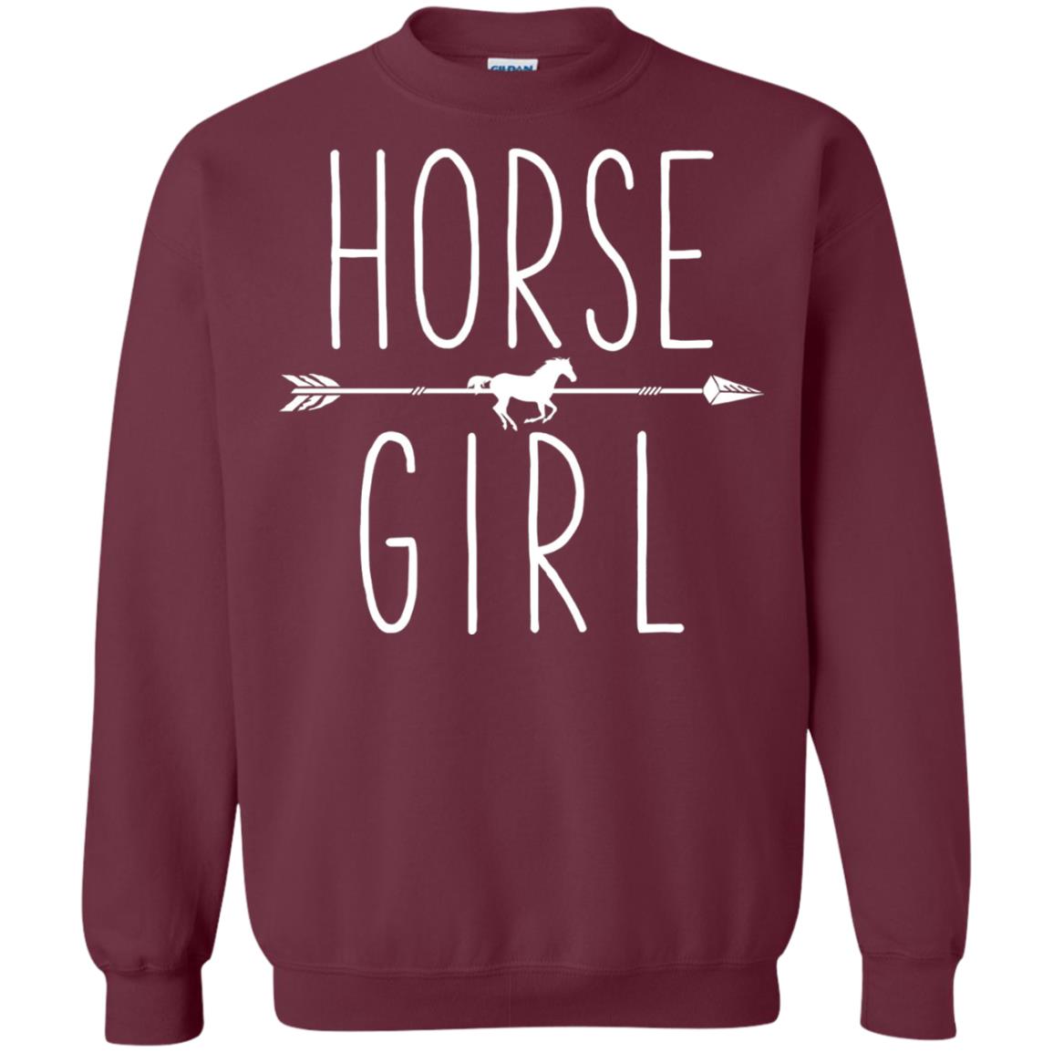 Horse Girl T-shirt I Love My Horses Racing Riding Maroon