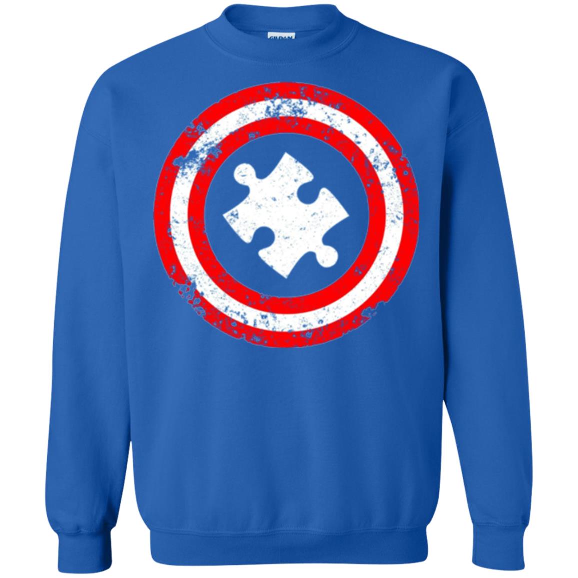 Captain Autism Superhero T-shirt Autism Awareness Royal