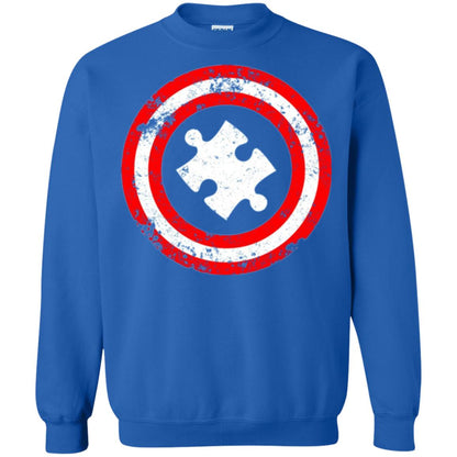 Captain Autism Superhero T-shirt Autism Awareness Royal