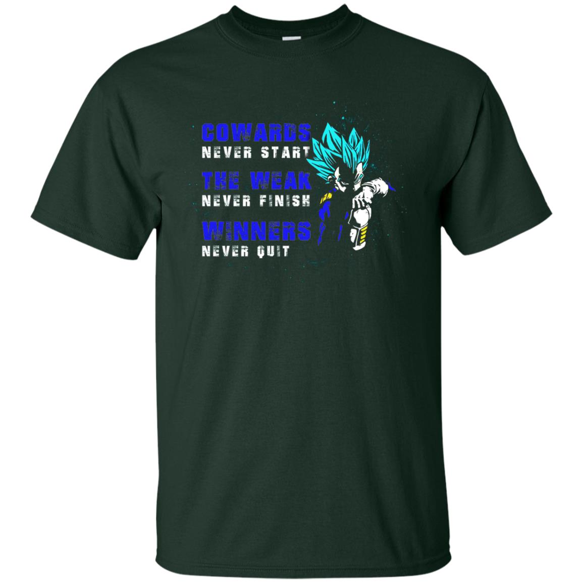 Cowards Never Start The Weak Never Finish Comic T-shirt Forest