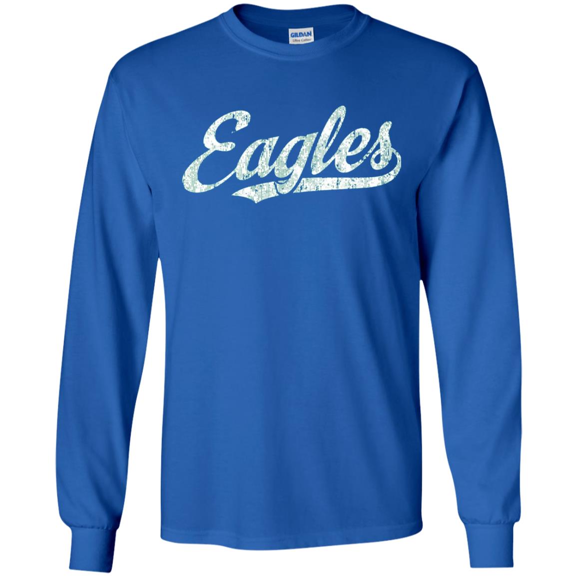 Eagles Mascot T-shirt Vintage Sports Name Royal