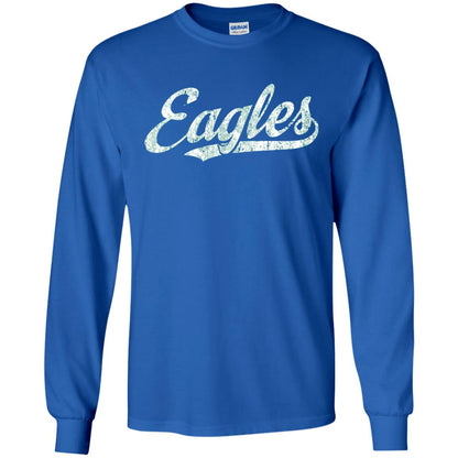 Eagles Mascot T-shirt Vintage Sports Name Royal