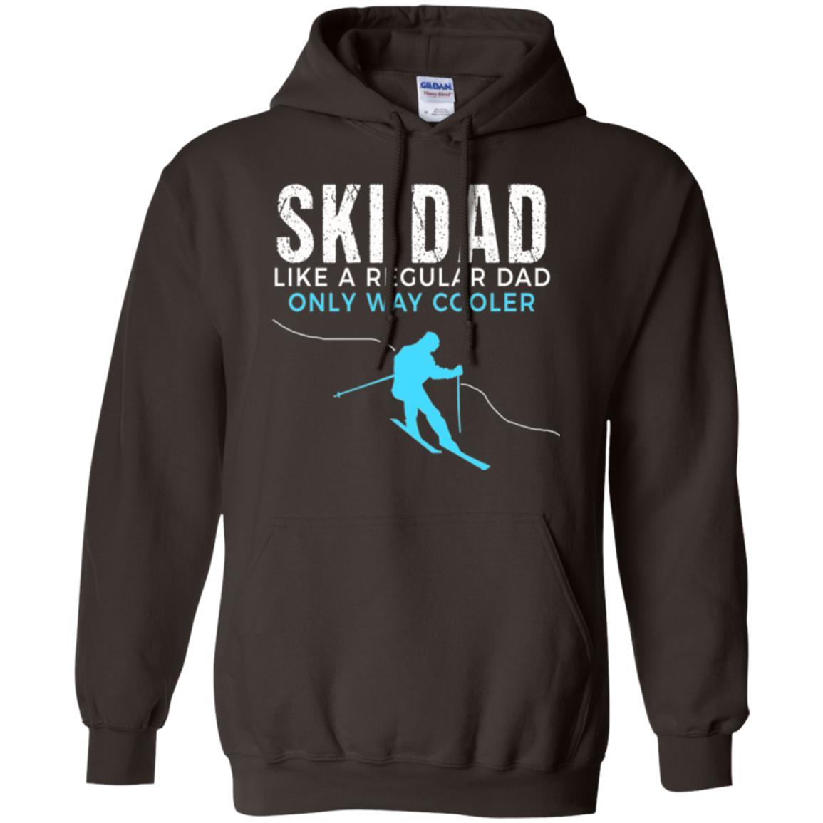 Skier T-shirt Ski Dad Like A Regular Dad Only Way Cooler Dark Chocolate