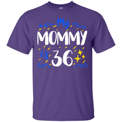 My Mommy Is 36 36th Birthday Mommy Shirt For Sons Or Daughters Purple
