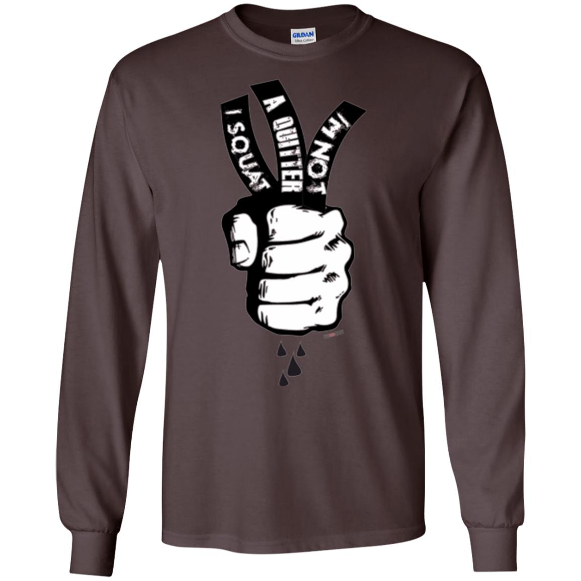 Fitnoquit T-shirt Im Not A Quitter Im Squat Gym Dark Chocolate