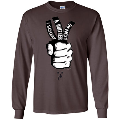 Fitnoquit T-shirt Im Not A Quitter Im Squat Gym Dark Chocolate