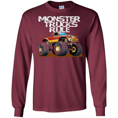 Monster Trucks Rule T-shirt Maroon