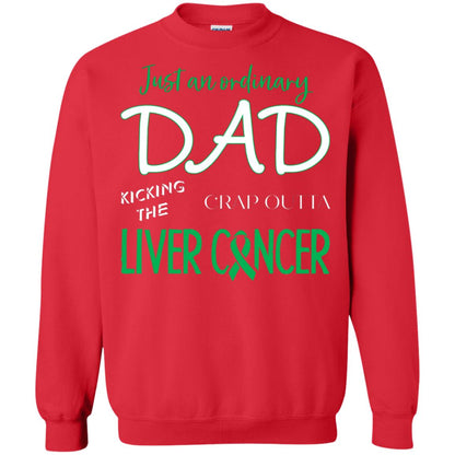 Just An Ordinary Dad Kicking The Crap Outta Liver Cancer Shirt Red