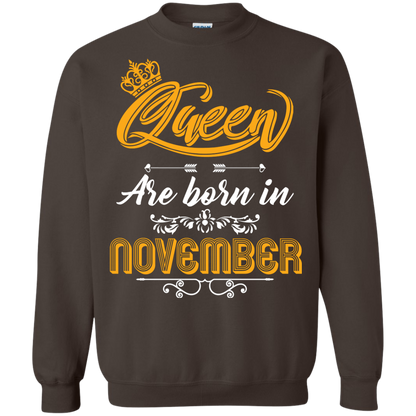 Brithday T-Shirt Queen Are Born In November Dark Chocolate