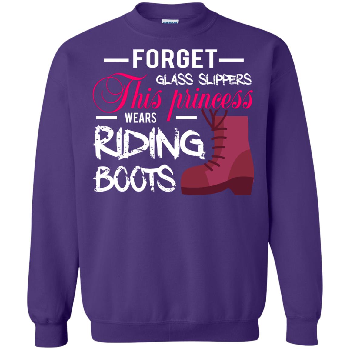 Forget Glass Slippers This Princess Wears Riding Boots Horse Riding T-shirt Purple