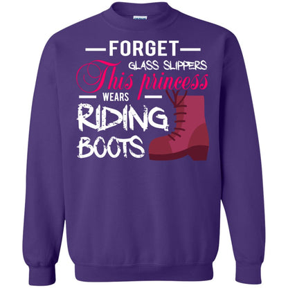 Forget Glass Slippers This Princess Wears Riding Boots Horse Riding T-shirt Purple