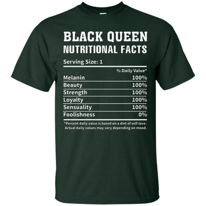 Nubian T-shirt Black Queen Nutritional Facts Forest