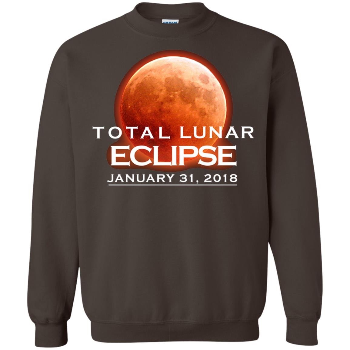 Lunar Eclipse T-shirt January 31, 2018 Graphic T-shirt Dark Chocolate