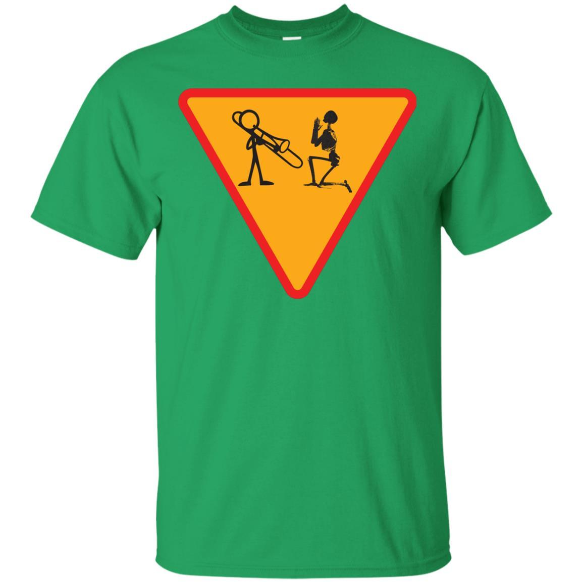 Trombone Lovers T-Shirt Funny Trombone Irish Green