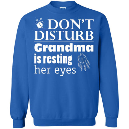 Don't Disturb Grandma Is Resting Her Eyes Funny Grandmom Shirt Royal