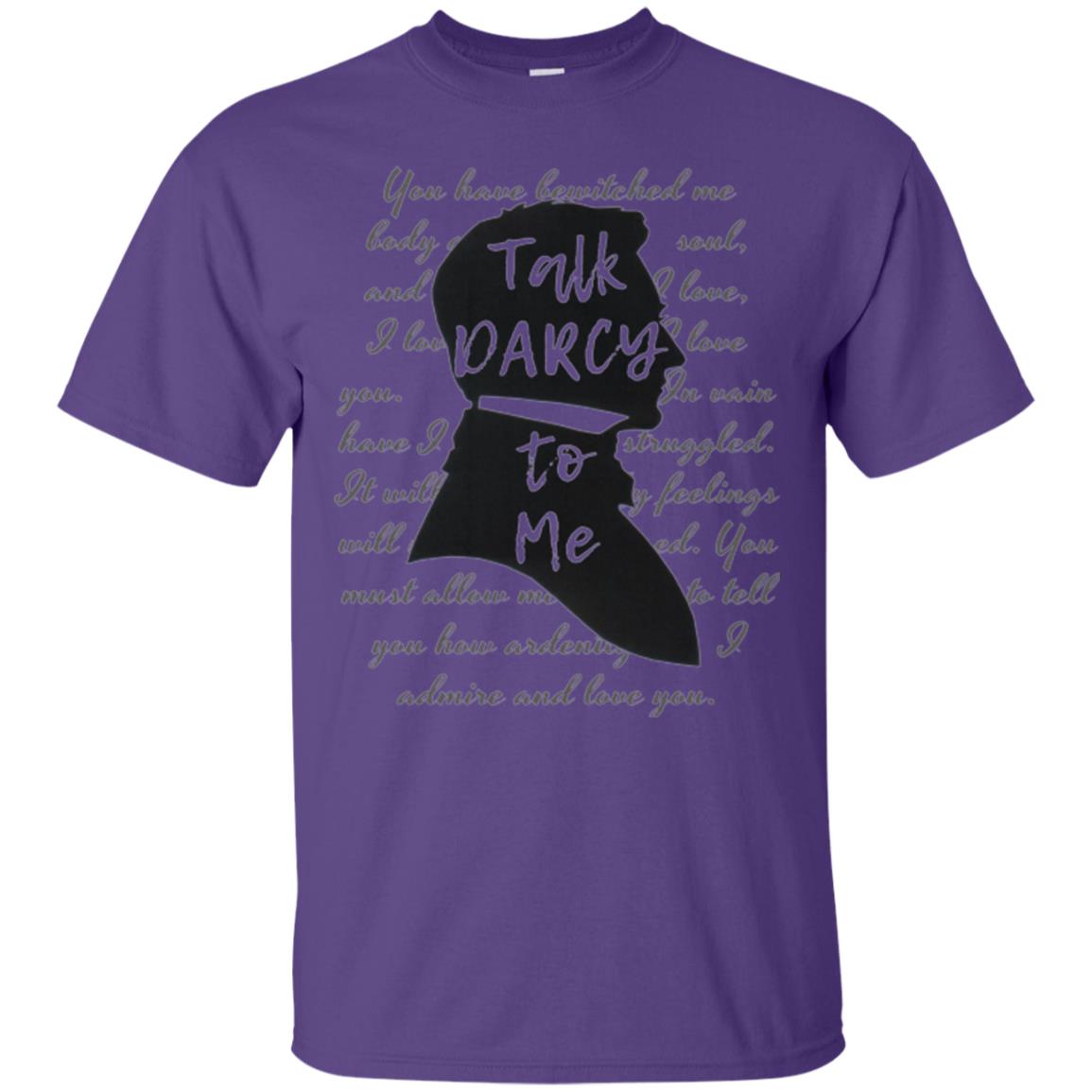 Funny Bookworm T-shirt Talk Darcy To Me Purple