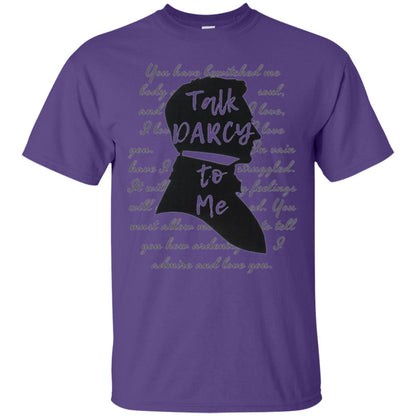 Funny Bookworm T-shirt Talk Darcy To Me Purple