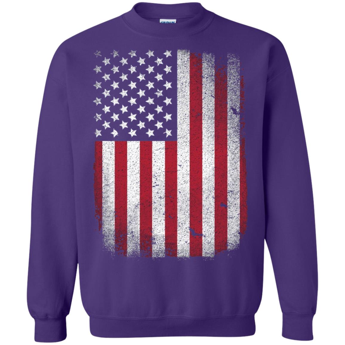 Usa Flag T-shirt 4th July Purple