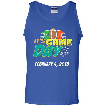Football Lover T-shirt It_s Game Day February 4 2018 Royal