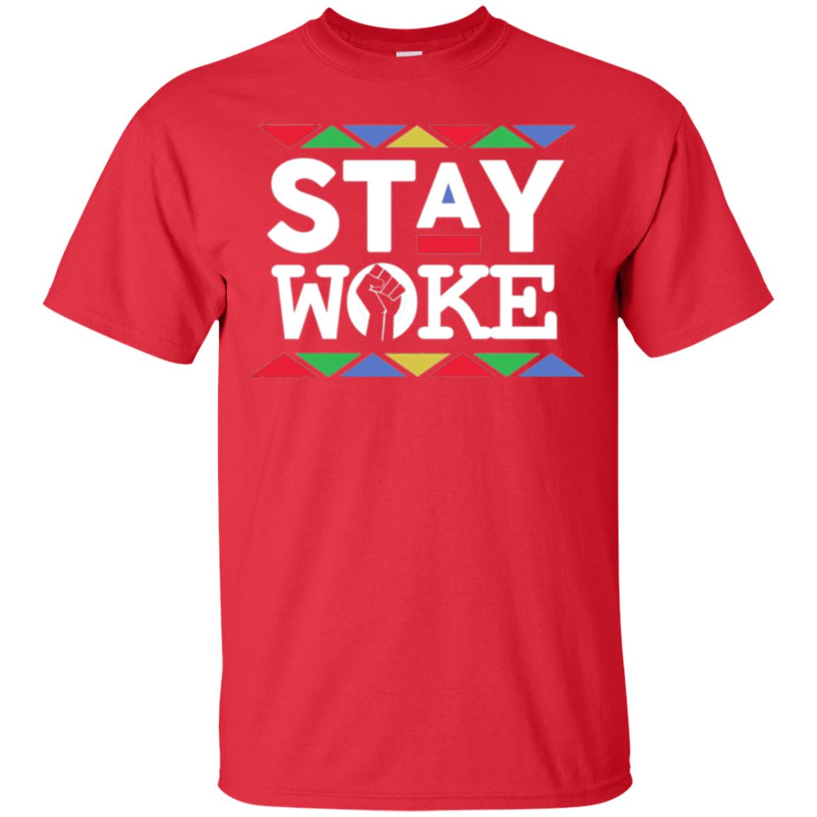 Stay Woke Against Inequality Black Power T-shirt Women_s Rights Red
