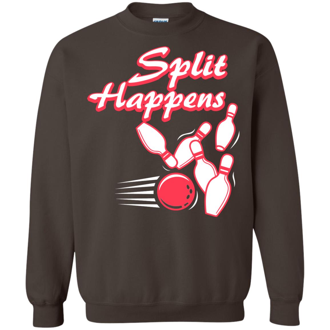 Bowling Lover T-shirt Split Happens Dark Chocolate