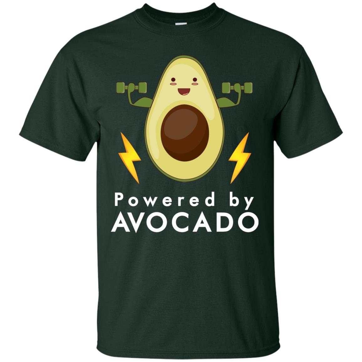 Powered By Avocado Fitness Shirt Forest