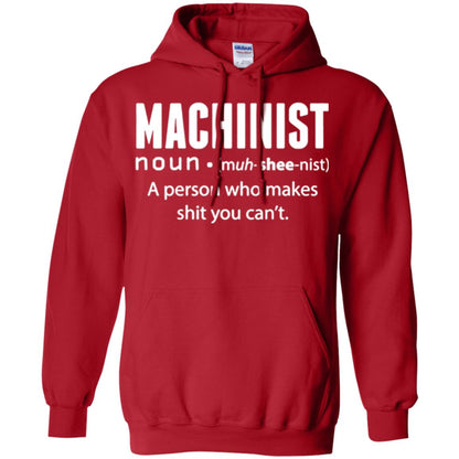 A Person Who Makes Shit You Can't Machinist Definition T-shirt Red