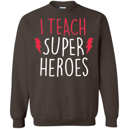 Cute Teacher T-shirt I Teach Super Heroes Dark Chocolate